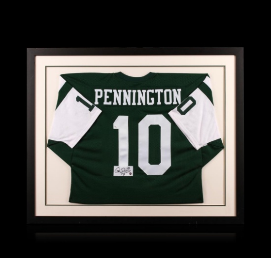 Chad Pennington Framed Autographed Jersey