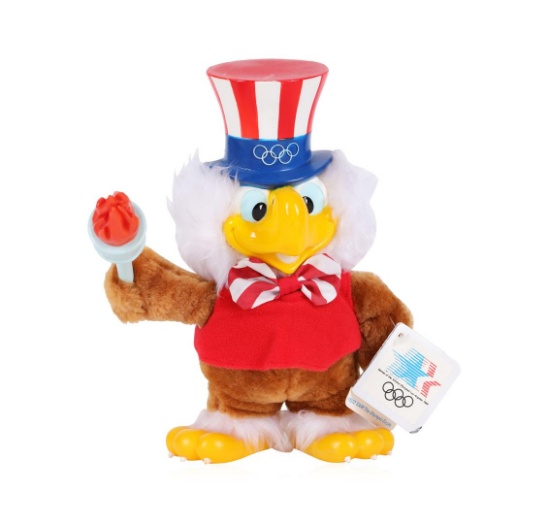 Applause 1984 USA Olympics LA Stuffed Sam the American Eagle Plush Toy with Tags