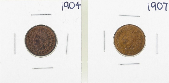1904 & 1907 Indian Head Cent Coin