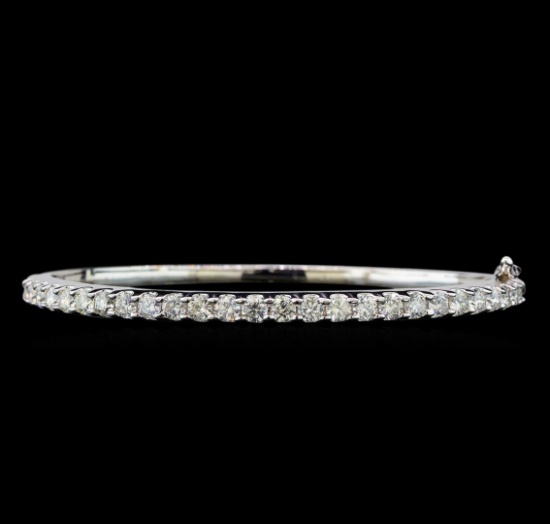 14KT White Gold 3.12 ctw Diamond Bangle Bracelet