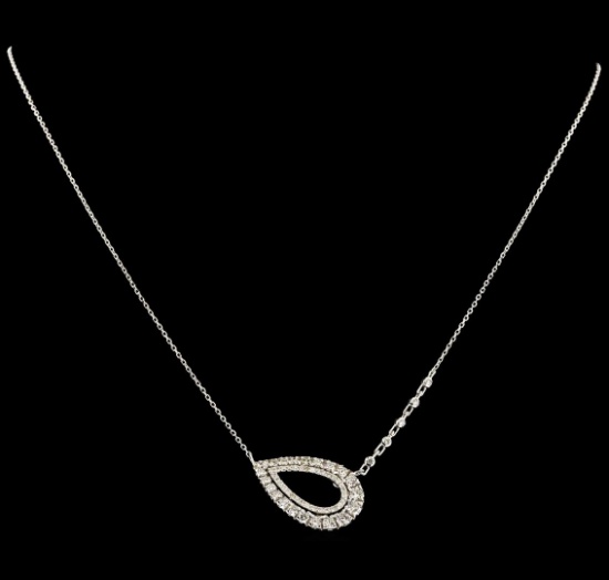 1.28 ctw Diamond Necklace - 14KT White Gold