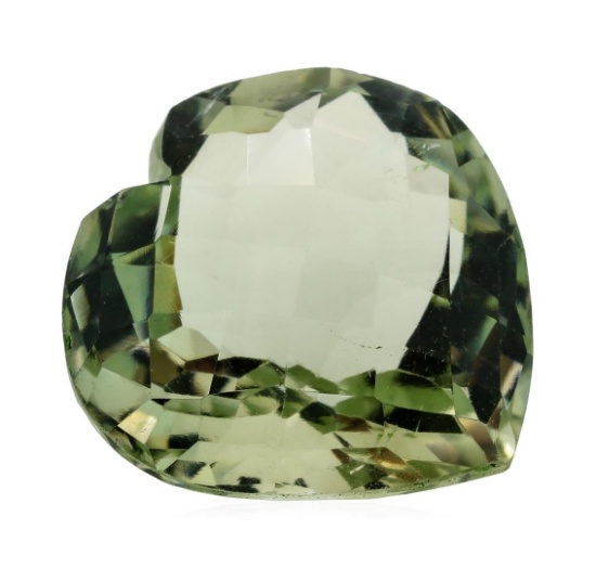 13.27 ct. Natural Heart Shape Cut Green Quartz