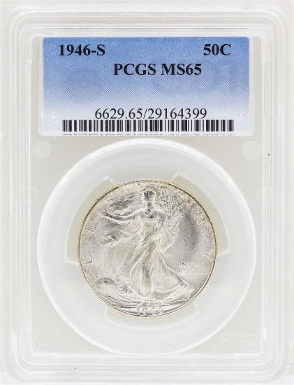 1946-S Walking Liberty Half Dollar Coin PCGS MS65