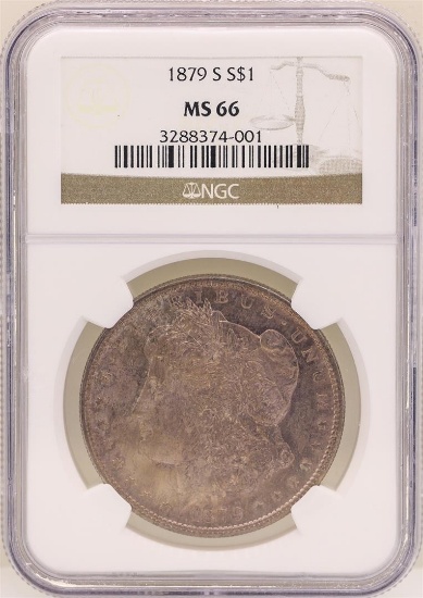 1879-S $1 Morgan Silver Dollar Coin NGC MS66