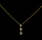 0.40 ctw Diamond Pendant - 14KT Yellow Gold