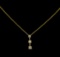 0.40 ctw Diamond Pendant - 14KT Yellow Gold