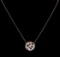 0.77 ctw Diamond Necklace - 14KT Rose Gold