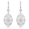 18k White Gold 3.07CTW Diamond Earring, (VS1-VS2/SI1-SI2/H-I/G-H)