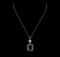 15.80 ctw Ametrine and Diamond Pendant - 14KT White Gold