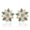14k White Gold 5.04CTW Quartz and Garnet and Diamond Earring, (I2/H)