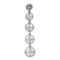 14k White Gold 0.50CTW Diamond Pendant, (I1/G-H)