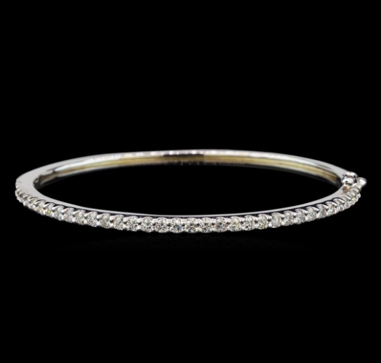 14KT White Gold 2.06 ctw Diamond Bangle Bracelet