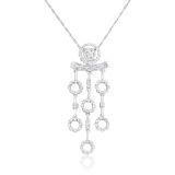 14k White Gold 0.41CTW Diamond Pendant, (I1-I2/H-I)