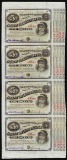 Uncut Sheet of (4) State of Louisiana Baby Bond Obsolete Notes