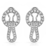 18k White Gold 0.50CTW Diamond Earring, (SI1-SI2/G-H)