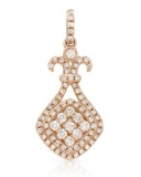 14k Rose Gold 0.43CTW Diamond Pendant, (I1/I)