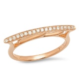 14K Yellow Gold 0.13CTW Diamond Ring, (SI1/F)