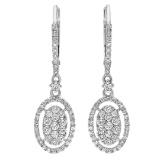 14k Gold 0.75CTW Diamond Earrings, (SI2-SI3/H-I)