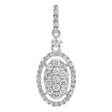 14k Gold 0.42CTW Diamond Pendant, (SI2-SI3/H-I)