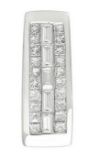 14k White Gold 0.49CTW Diamond Pendant, (H-I)