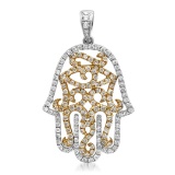 18k Gold 0.87CTW Diamond Pendant, (SI1 /G-H)