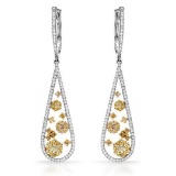 18k White Gold 1.86CTW Diamond Earring, (SI1-SI2/VS2-SI1/G-H)