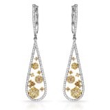 18k White Gold 1.86CTW Diamond Earring, (SI1-SI2/VS2-SI1/G-H)