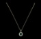 3.77 ctw Emerald and Diamond Pendant With Chain - 14KT Yellow Gold