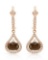 14k Rose Gold 1.94CTW Diamond and Smokey Quartz Earring, (I1/I)