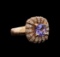 14KT Rose Gold 1.68 ctw Tanzanite and Diamond Ring