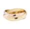 Cartier Tri-Color Rolling Ring - 18KT Yellow, Rose and White Gold