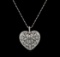 14KT White Gold 0.82 ctw Diamond Pendant With Chain