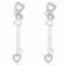 18k White Gold 0.32CTW Diamond Earring, (I2 /J)