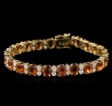 14KT Yellow Gold 16.75 ctw Yellow Sapphire and Diamond Bracelet