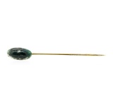 Glass Bead Stick Pin - Pewter