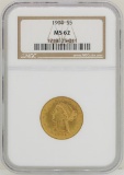 1904 $5 Liberty Head Half Eagle Gold Coin NGC MS62