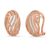 14k Gold 0.56CTW Diamond Earrings, (SI)