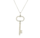 0.5 ctw Diamond Pendant With Chain - 14KT White Gold