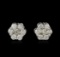 14KT White Gold 1.20 ctw Diamond Earrings