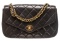 Chanel Black Lambskin Leather Vintage Envelope Single Flap Bag