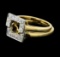 0.50 ctw Diamond Interlocking Rings - 14KT Yellow Gold