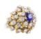 4.28 ctw Sapphire And Diamond Ring - 18KT Yellow Gold