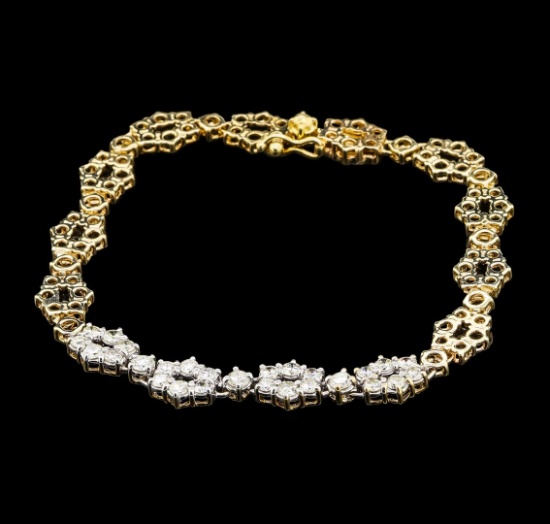 1.00 ctw Diamond Bracelet - 14KT Yellow Gold