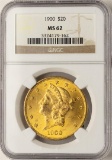 1900 $20 Liberty Head Double Eagle Gold Coin NGC MS62