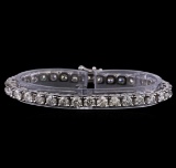 10.35 ctw Diamond Tennis Bracelet - 14KT White Gold