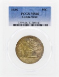 1935 Connecticut Commemorative Half Dollar Coin PCGS MS66