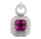 17.63 ctw Pink Tourmaline And Diamond Pendant - 14KT White Gold