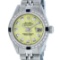 Rolex Ladies Stainless Steel Yellow Diamond & Sapphire Datejust Wristwatch