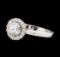 0.86 ctw Diamond Ring - 14KT White Gold