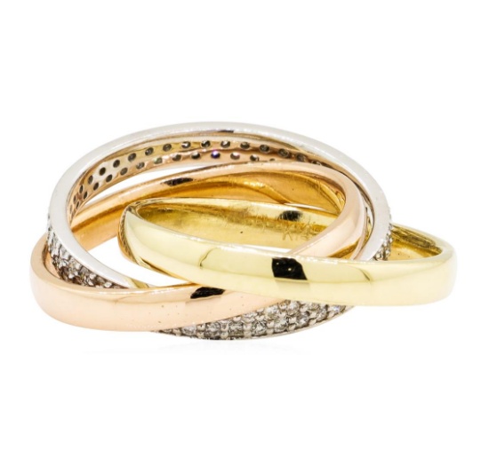 0.59 ctw Diamond Ring - 14KT Yellow, White, And Rose Gold